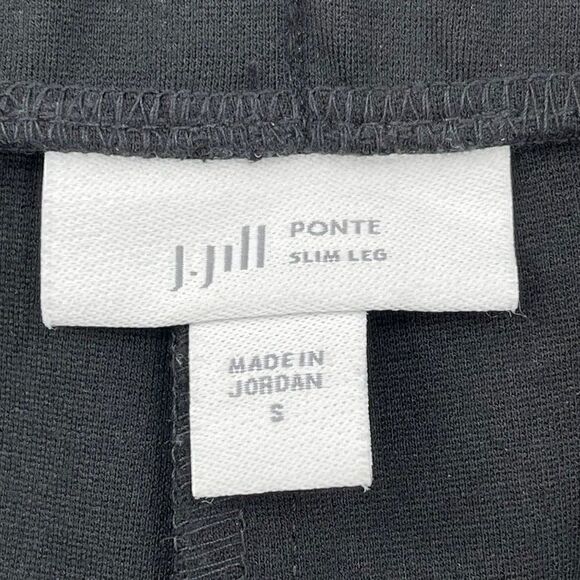 J. Jill Ponte Slim Leg Tapered Pants Black Elastic Waist Stretch Women Small - Picture 7 of 9